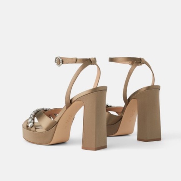 Zara Platform Rhinestone Heels - Picture 2 of 7